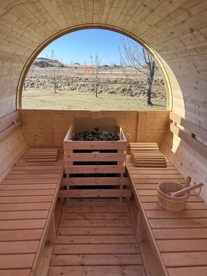 Sauna - Mountain Villa is a beautiful cabin located on large private property.  (Flúðir)