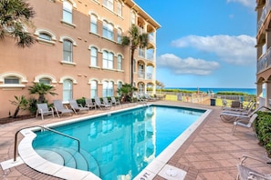 A heated pool