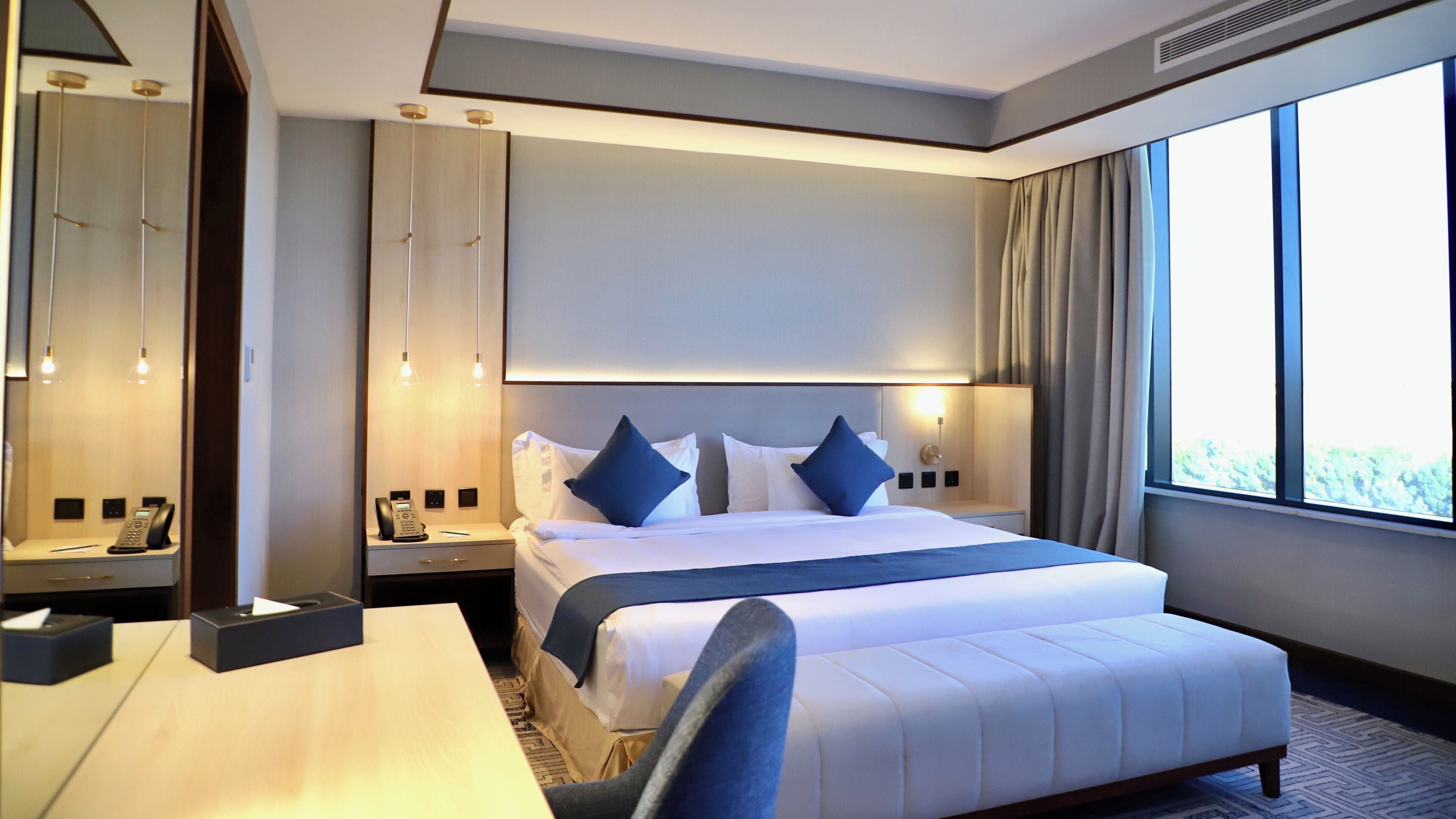 Royal Suite, 2 Bedrooms, City View | Egyptian cotton sheets, premium bedding, pillow-top beds, minibar