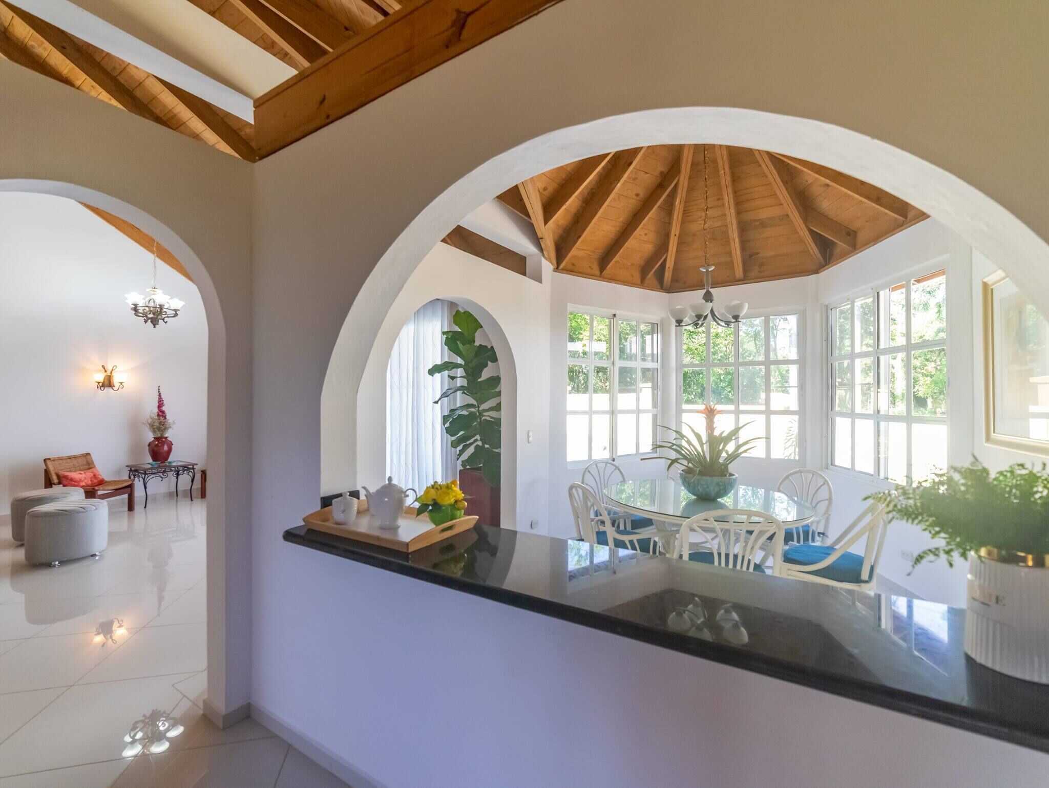 Vila, 4 quartos, terraço, vista para o jardim | Opções para refeição