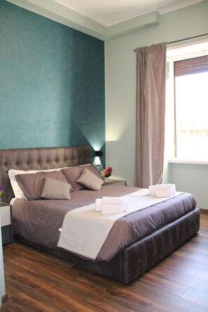 Deluxe Double Room | Frette Italian sheets, premium bedding, down duvets, memory-foam beds - My Rhome Prati (Rome)