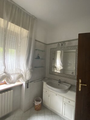 Regadera, secadora de cabello, bidet, toallas 