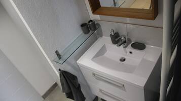 Hair dryer, soap, toilet paper