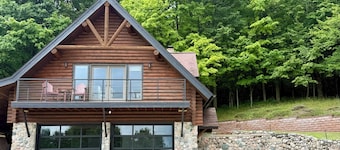Private Cabin with Lake Views Near Torch Lake, Fire Pit & Boat Parking