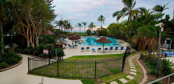 A heated pool