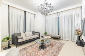 Living area - SuperHost - Downtown Delight 2BR Apt Opposite Burj Khalifa (Dubai)