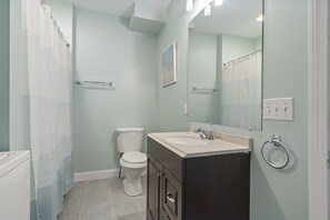 Towels, soap, shampoo, toilet paper