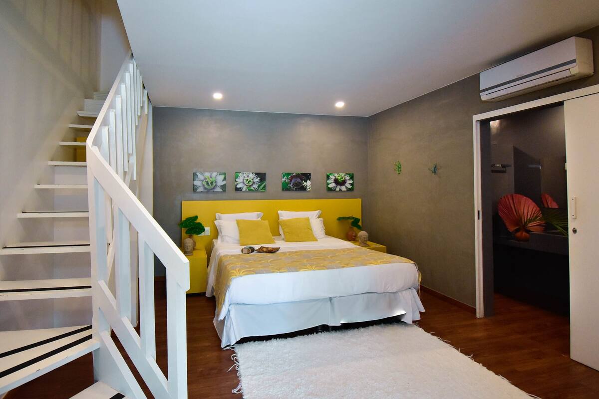 Vierbettzimmer, Gartenblick | 1 Schlafzimmer, hochwertige Bettwaren, Daunenbettdecken