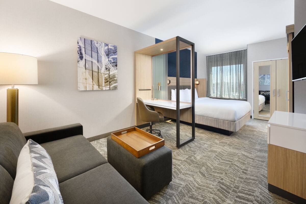 Desk, blackout curtains, iron/ironing board, free WiFi