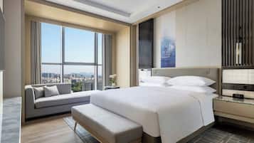 1 chambre, couette en duvet d'oie, surmatelas, minibar