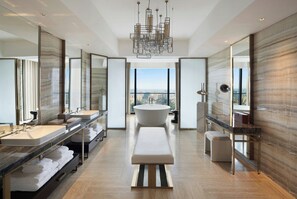 Premium bedding, down comforters, memory foam beds, minibar