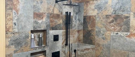 Hair dryer, towels