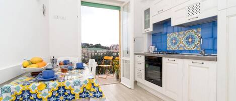 Microwave, oven, stovetop, electric kettle