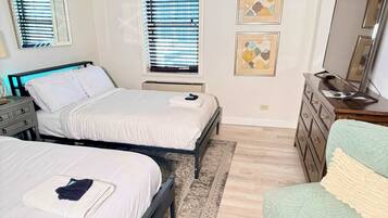 1 bedroom, iron/ironing board, travel crib, WiFi