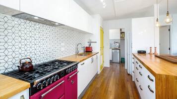 Fridge, oven, stovetop, dishwasher