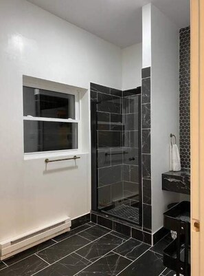 Shower, hair dryer