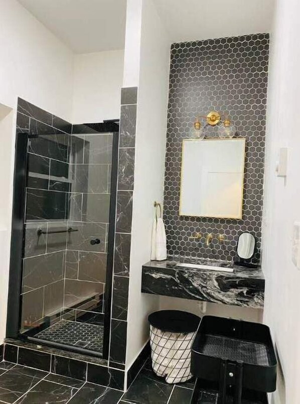 Shower, hair dryer
