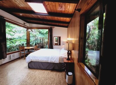 Tropical 1-bedroom cabin. Five minute drive to Hawaii Volcanoes National Park.