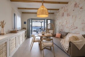 Hus, 1 kingsize-seng med sovesofa, ikke-røyk, ved stranden | 1 soverom, allergitestet sengetøy, safe på rommet og wi-fi (inkludert)