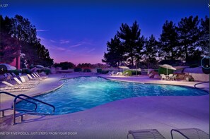 Een verwarmd zwembad