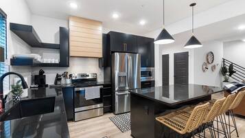 Cabin, Multiple Beds, Balcony, Pool View (Rocky Shores Retreat) | Private kitchen | Coffee/tea maker