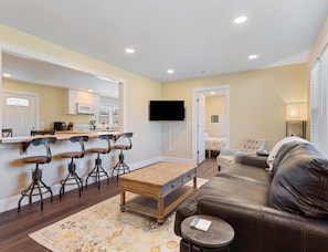 House, Multiple Beds, Fireplace, Garden View | Living area | 42-inch flat-screen TV with digital channels, TV, fireplace