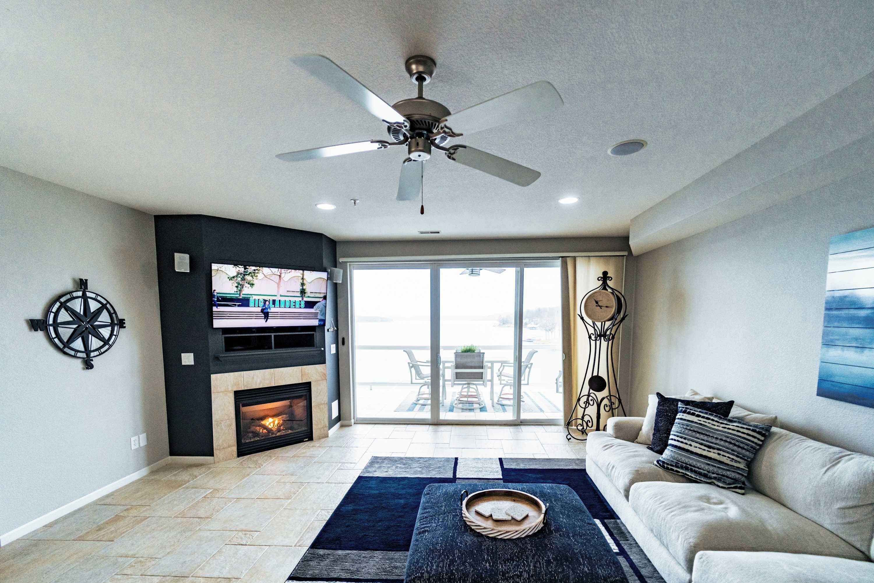 Condo, Multiple Beds, Balcony, Beach View (Happy Haven @ Lands End) | Living area | 42-inch flat-screen TV with digital channels, fireplace