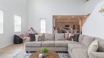 House, Multiple Beds, Patio, Garden View | Living area | TV