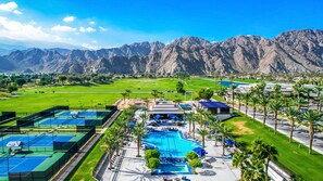 Outdoor pool, a heated pool