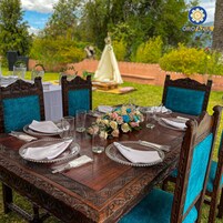 Outdoor banquet area