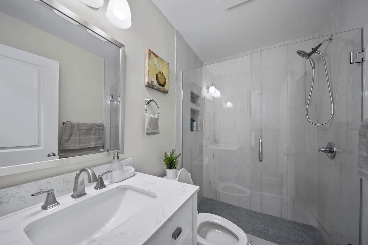 Shower, hair dryer