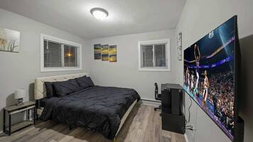 1 bedroom, iron/ironing board, travel crib, WiFi