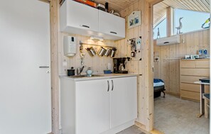 Fridge, dishwasher, coffee/tea maker