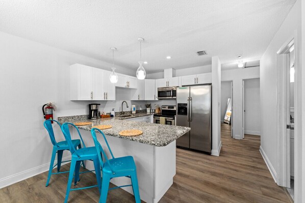 Microwave, oven, stovetop, dishwasher