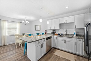 Microwave, oven, stovetop, dishwasher