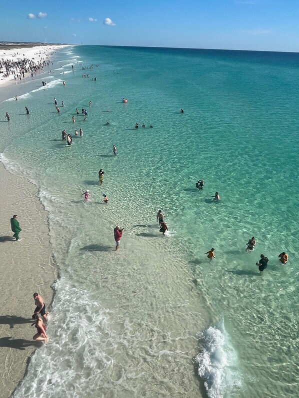 Ubicación cercana a la playa, tumbonas y toallas de playa