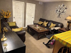 TV, video games, DVD player, ping pong