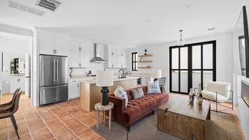 TV, fireplace, offices