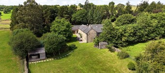 Oak Tree Farm, large country farmhouse with games room and wood fired hot tub.