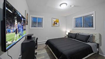 1 bedroom, iron/ironing board, travel crib, WiFi