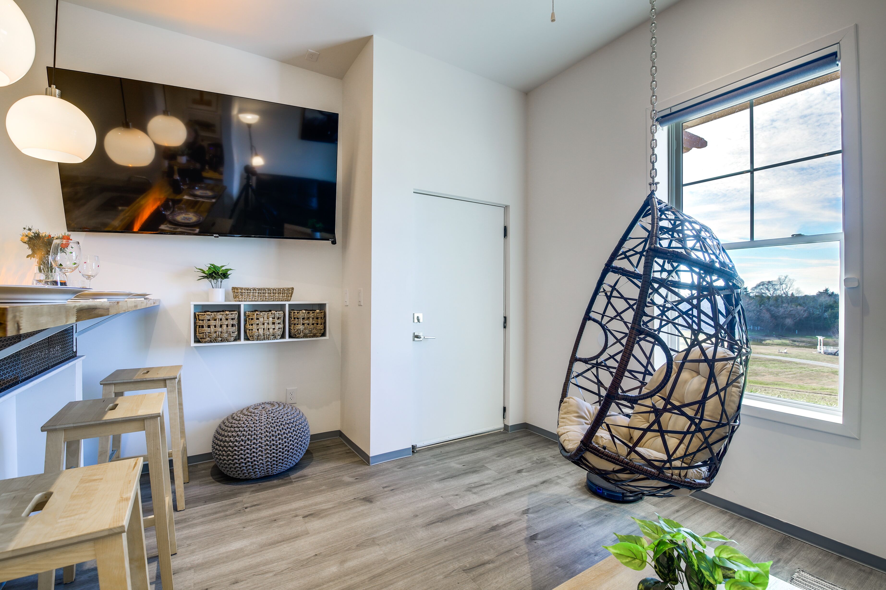 TV connectée, cheminée