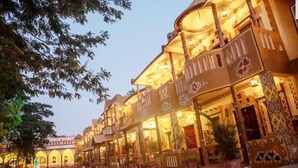 A traditional building with multiple balconies and ornate architectural details. - Chokhi Dhani Indore (Indore)