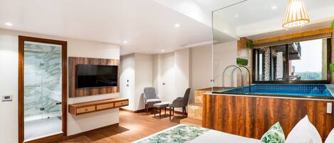 Holitel Plunge Pool Suite | 2 Schlafzimmer, italienische Bettbezüge von Frette