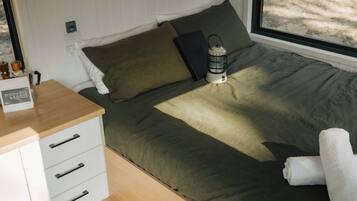 1 soveværelse, sengetøj