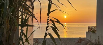 Renovated pavilion 2 rooms + mezzanine 500m from the beach with private parking