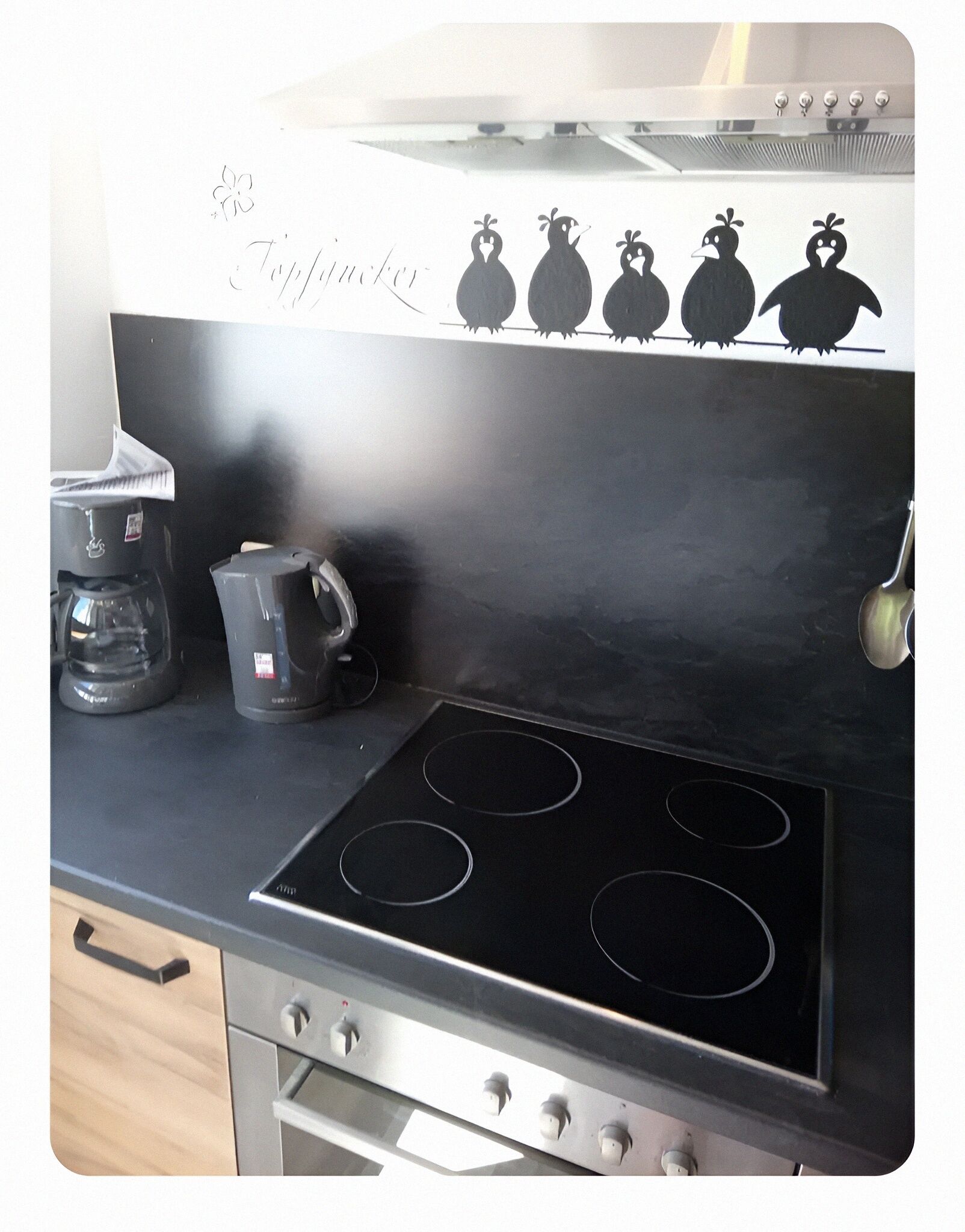 Réfrigérateur, micro-ondes, plaque de cuisson, lave-vaisselle