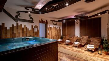 Sauna, bain à remous, hammam, massages