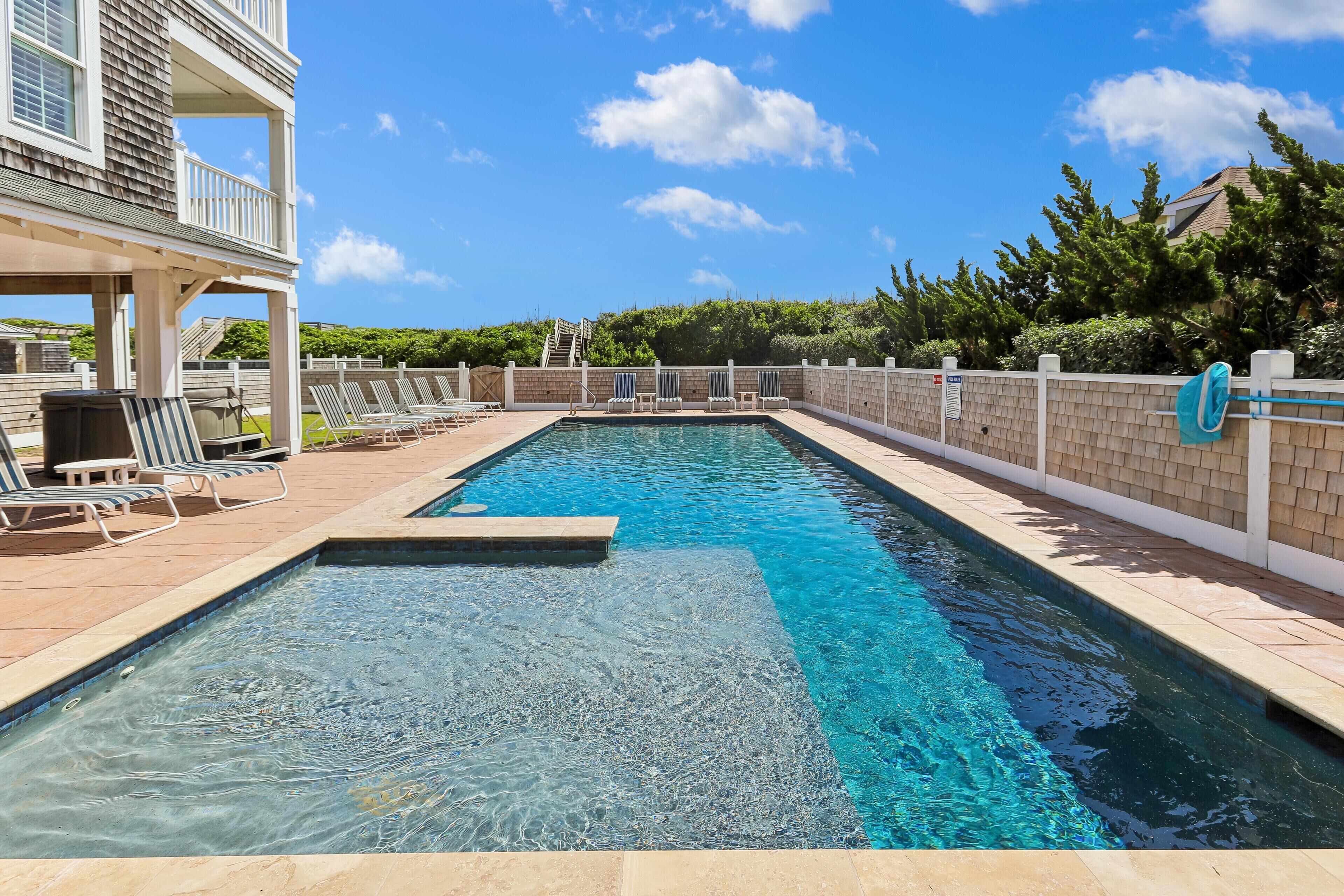 A heated pool