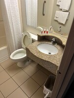 Secador de pelo, toallas, jabón, shampoo