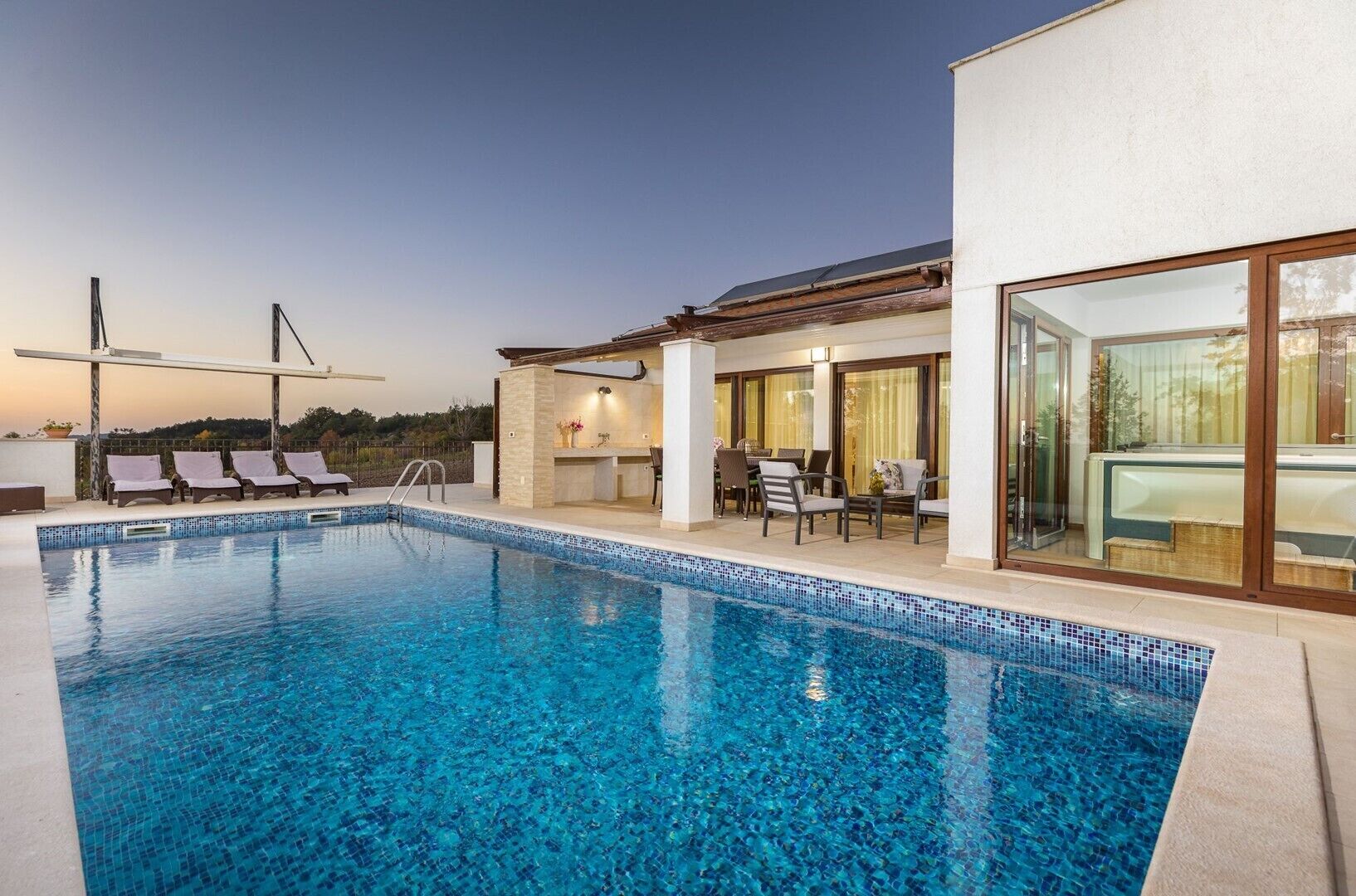 A heated pool